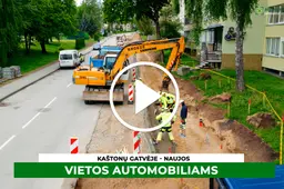 Kaštonų gatvėje – naujos parkavimo vietos