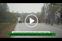 Regos negalią turintys žmonės padėjo suženklinti „Camino Lituano“ maršrutą nuo Kauno iki Alytaus