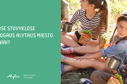 Kokiose stovyklose pramogaus Alytaus miesto mokiniai?