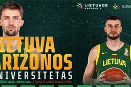 Alytuje Lietuvos krepšinio rinktinė susitiks su Arizonos universitetu