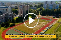 Užstrigę darbai „Volungės“ mokyklos stadione pajudėjo: savivaldybė pasitelkė antstolius
