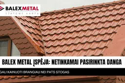 Balex Metal specialistai įspėja: netinkamai pasirinkta danga gali kainuoti brangiau nei pats stogas