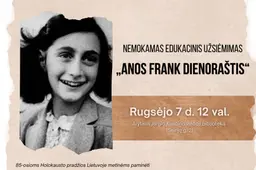 Nemokamas edukacinis užsiėmimas „Ana Frank: tylus dienoraščio balsas“