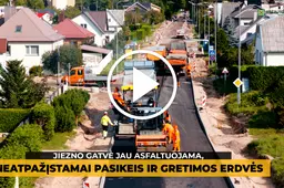 Jiezno gatvė jau asfaltuojama, neatpažįstamai pasikeis ir gretimos erdvės