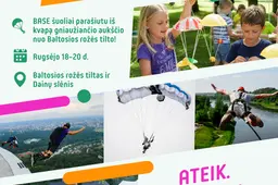 Išskirtinis renginys Alytuje: pirmą kartą šalies istorijoje – BASE šuoliai nuo Baltosios rožės tilto