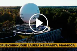 Įspūdingas akcentas Druskininkuose: naująją stotį papuošė į 200 metrų aukštį kilsiantis helio balionas