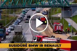Naujojoje gatvėje išsilieję teršalai sukėlė avariją: susidūrė BMW ir „Renault“, dirba tarnybos