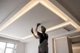 Kaip įrengti gipso kartono lubas su LED apšvietimu?