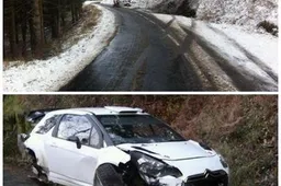 WRC: Mikko Hirvonen esce di strada nei test pre-Montecarlo