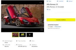 Spunta l’annuncio di una della pochissime Alfa Romeo 33 Stradale sul mercato: il prezzo è da capogiro