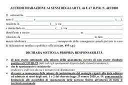Modulo autocertificazione Coronavirus aprile 2020 [DOWNLOAD]