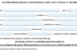 Nuova autocertificazione per la Fase 2 dal 4 maggio 2020: ecco quella ufficiale