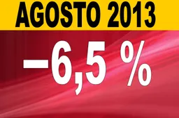Mercato Auto Agosto 2013: ancora negativo - 6,56,%