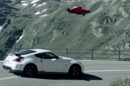 Sponsored  Video: Nissan 370Z Nismo vs Wingsuit