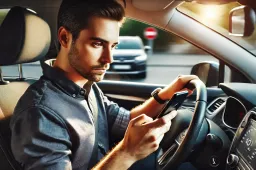 Smartphone alla guida: subito maxi multa e patente sospesa