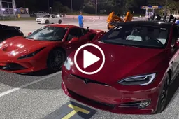 Ferrari F8 Tributo VS Tesla Model S: chi vince la drag race? [VIDEO]