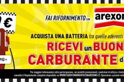 Fai rifornimento con Arexons: se cambi batterie in omaggio buoni carburante