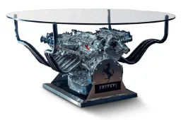 Un V12 Ferrari diventa un tavolino da salotto, ecco quanto vale