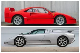 La Bugatti EB110 e la Ferrari F40 si sono "sfidate" all’asta: quale vale di più?