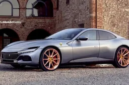 E se Ferrari Purosangue diventasse una berlina? Ecco il render