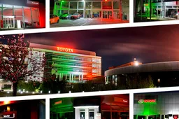 Il Gruppo Toyota si tinge di tricolore in segno di vicinanza agli italiani