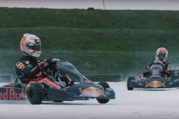 Max Verstappen e Pierre Gasly si sfidano con i kart sul ghiaccio [VIDEO]