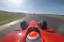 Marc Gené e la F2004 girano a Sonoma, in California