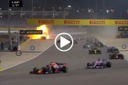 Terribile incidente per Romain Grosjean in Bahrain: la sua Haas ha preso fuoco [VIDEO]