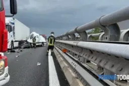 Brutto incidente sulla Torino-Bardonecchia tra un furgone e un tir, strada chiusa