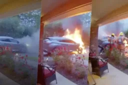 Il SUV prende fuoco da solo: l’esplosione è devastante