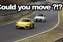 Yaris GR Vs Cayman GT4, l’inseguimento sorprendente al Nurburgring [VIDEO]