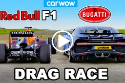 F1 VS Bugatti Chiron, la sfida impossibile in accelerazione [VIDEO]