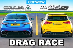 Drag Race Alfa Romeo Giulia Quadrifoglio VS AMG 45 S: vince l’Italia o la Germania [VIDEO]