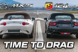 Mazda MX-5 VS Abarth 124 Spider: la drag race tra gemelle diverse [VIDEO]
