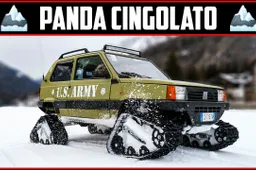 L'auto che mancava: la Panda 4x4 monta i cingoli [VIDEO]