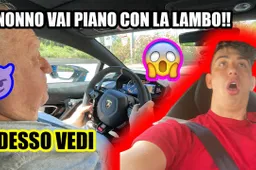 Il nonno dello YouTuber guida la Lamborghini Huracan [VIDEO]