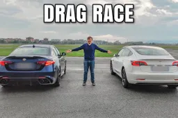 Alfa Romeo Giulia Quadrifoglio VS Tesla Model 3: drag race provocante [VIDEO]
