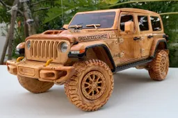 Un appassionato ha ricreato una Wrangler in legno: è uno spettacolo [VIDEO]