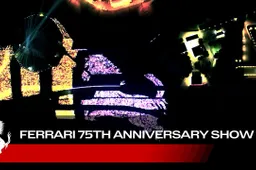 Il circuito di Fiorano si “accende” per celebrare i 75 anni della Ferrari [VIDEO]