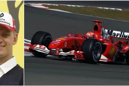 Mick Schumacher sulla F2004 di papà Michael