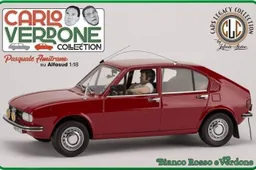 Modellino Alfasud Carlo Verdone: la protagonista di "Bianco, Rosso e Verdone" in scala 1:18