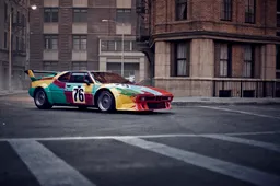 La BMW M1 dipinta a mano da Andy Warhol è esposta a Milano