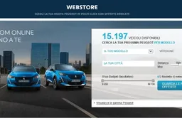 Peugeot Webstore: la vendita dei modelli del Leone prosegue online