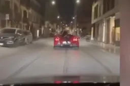 Sul cofano di una Ferrari F8 Tributo parla al telefono: l'ennesima sfida social?