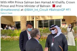 Renzi al Gp di Formula 1 in Bahrain: scoppia la polemica sui social