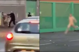 Dopo un incidente stradale si denuda e scappa per due chilometri [VIDEO]