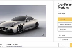 Configuratore Maserati GranTurismo: prezzi e optional della sportiva modenese
