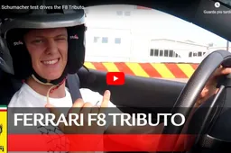 Mick Schumacher alla guida della Ferrari F8 Tributo: ecco il video