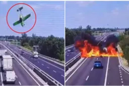 Tragedia nel bresciano: aereo precipita sull’autostrada. Dal video poteva finire molto peggio