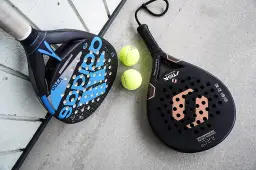 padel rackets and balls